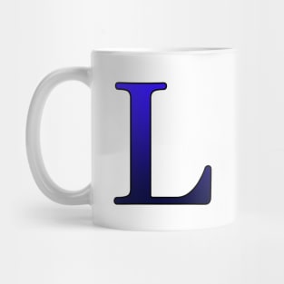 Blue Roman Numeral 50 L Mug